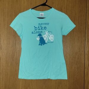 Dog Is Good Teal T-Shirt Graphic Tee Small